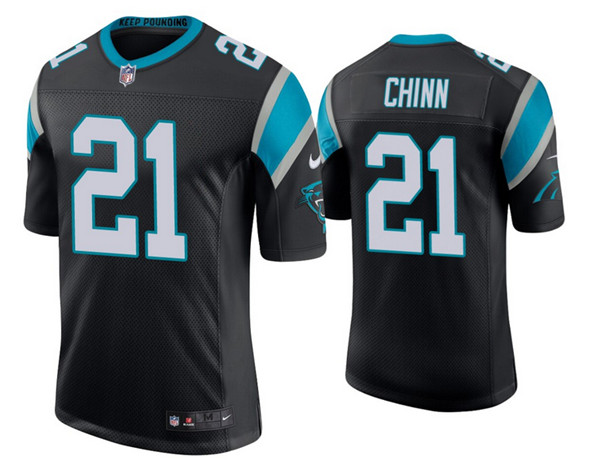 Men's Carolina Panthers #21 Jeremy Chinn Black Stitched Jersey